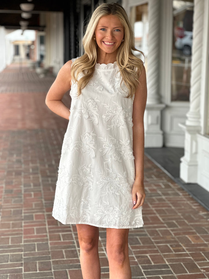 Young At Heart White Sleeveless Dress