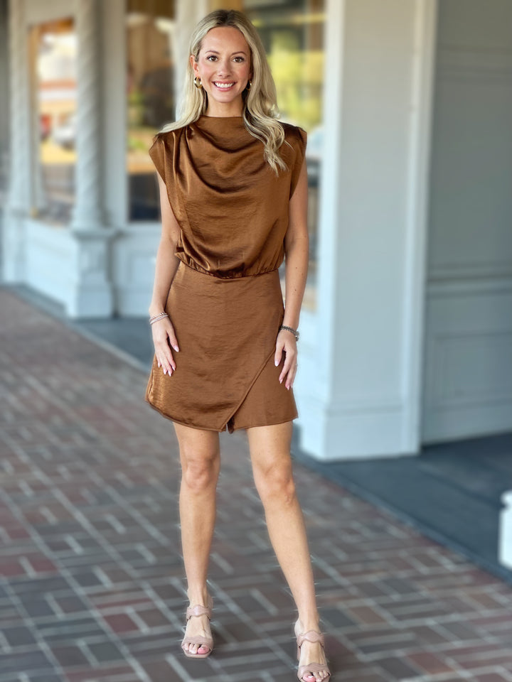 About Time Dress in Camel