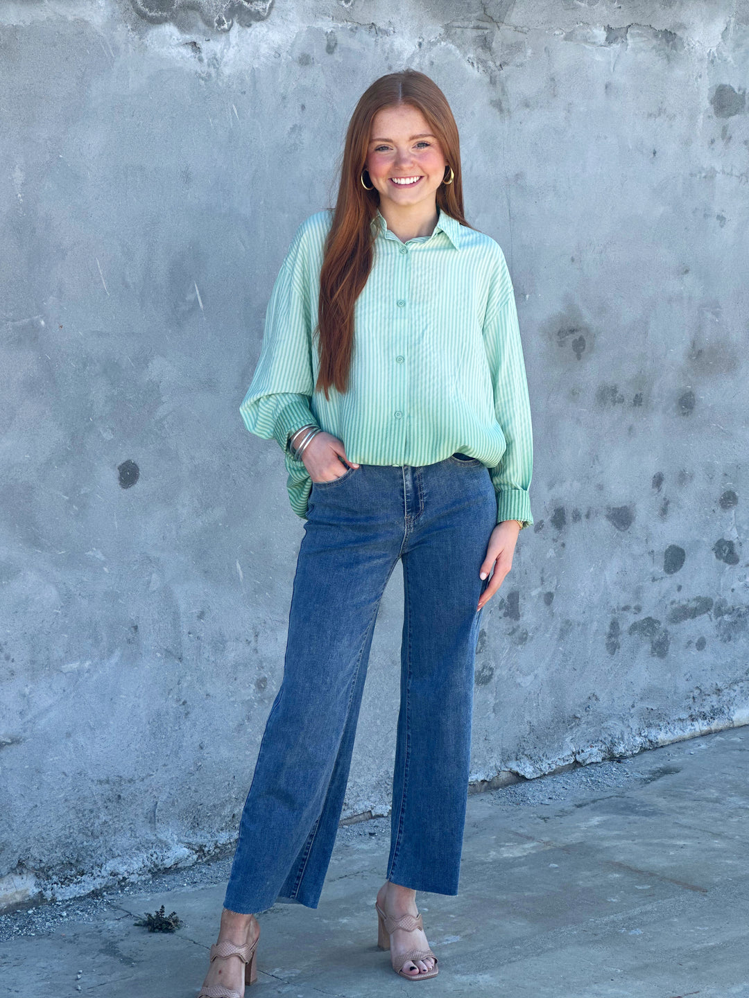 In The Shade Ombre Mint Green Shirt