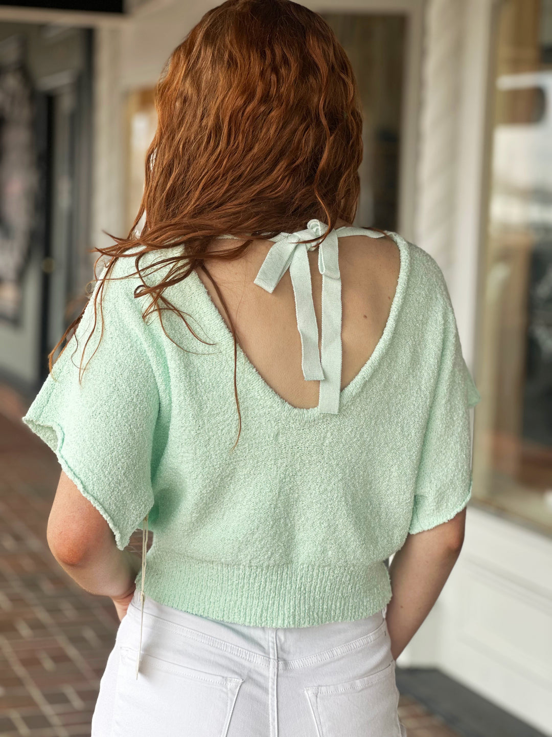 Azura Sweater Top in Mint