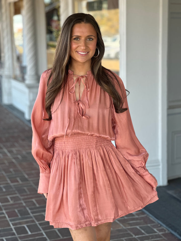 Stay The Same Dusty Peach Dress