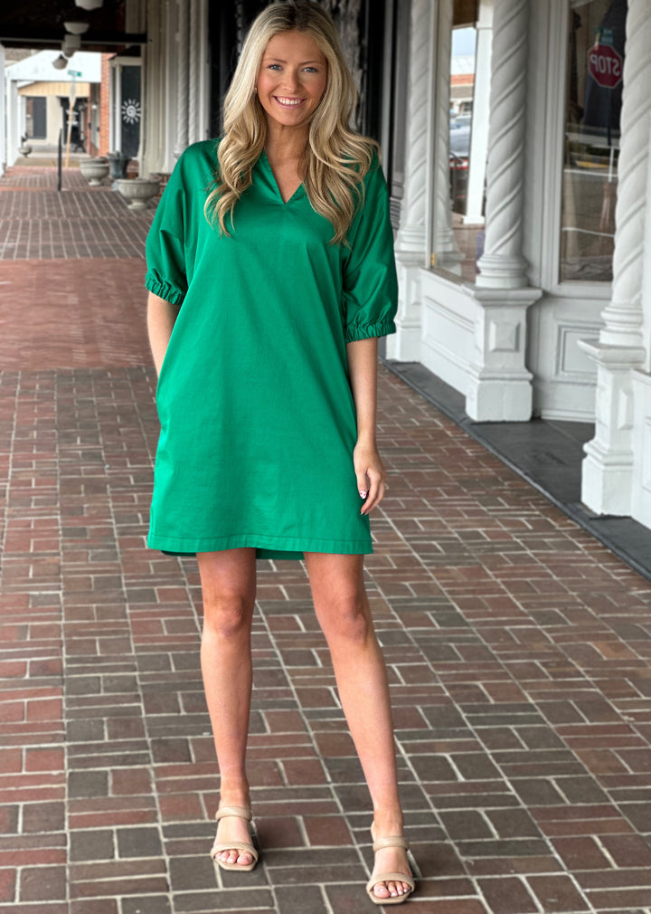 Emily McCarthy Poppy Dress in Jellybean Green