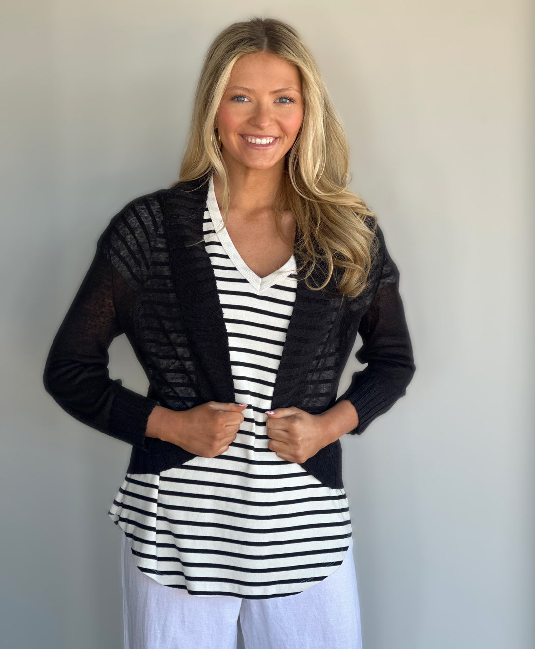 Nic + Zoe Bolero Cardigan in Black Onyx