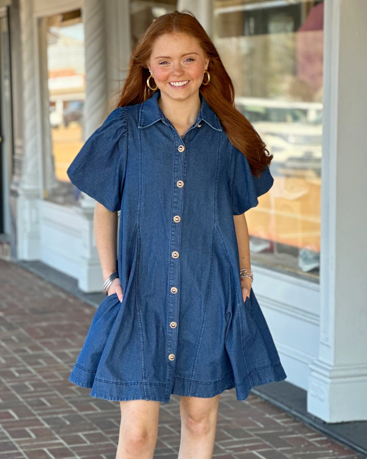 Chase The Day Denim Mini Dress