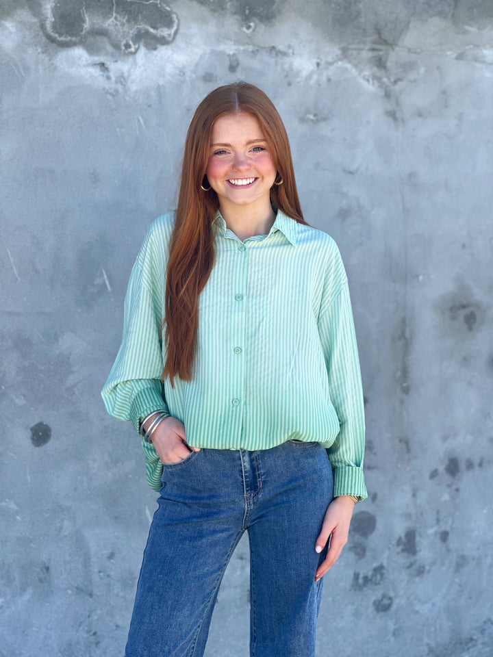 In The Shade Ombre Mint Green Shirt