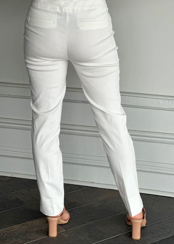 Renuar Go To Ankle Length Pant in Creme