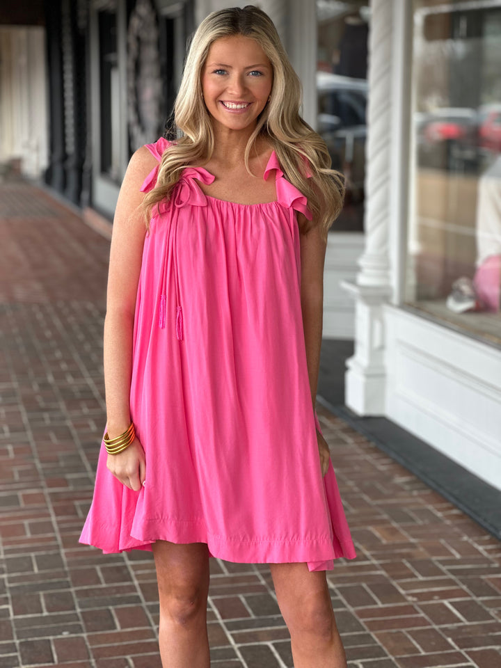 Catch My Flow Pink Sleeveless Mini Dress