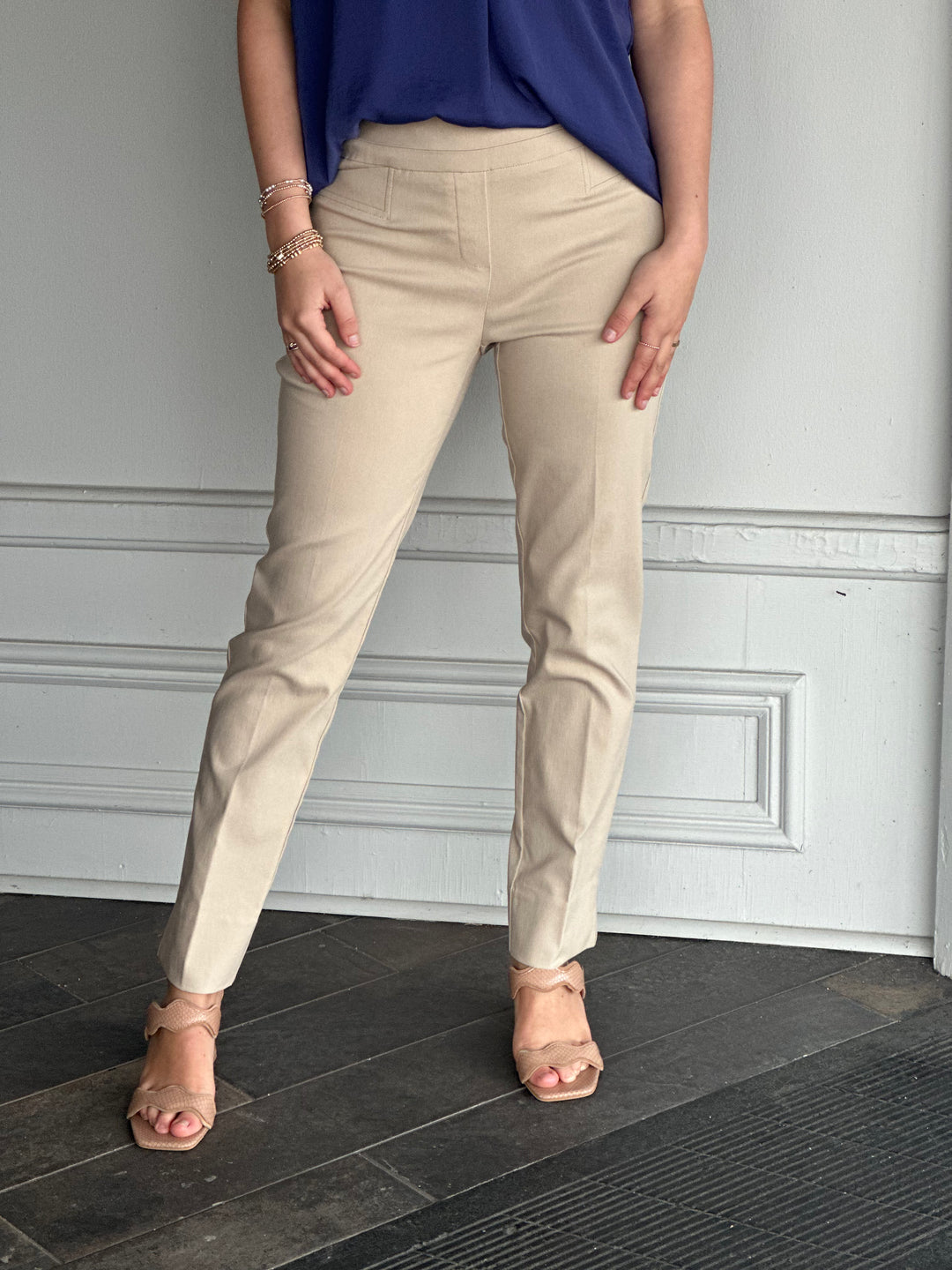 Renuar Go To Ankle Length Pant in Cashew