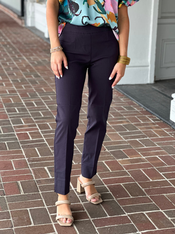 Renuar Go To Ankle Length Pant in New Midnight