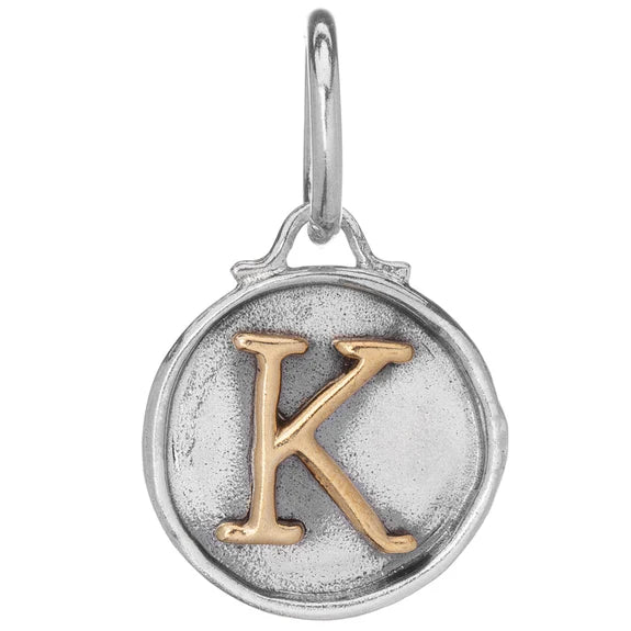 Waxing Poetic Initial Chancery Insignia Charm