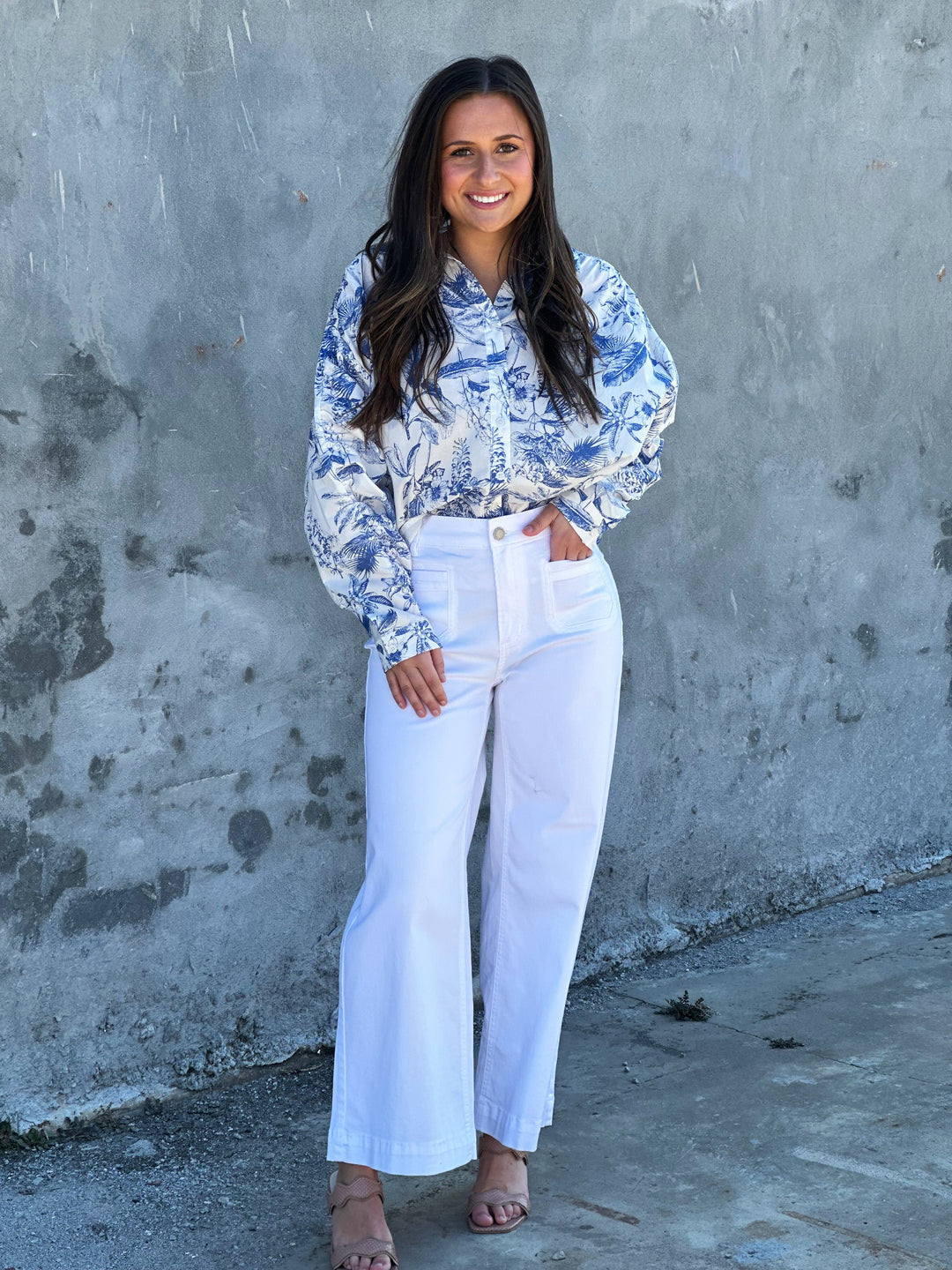 Wildflower's Song White Printed Top