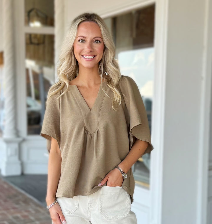 Effortless Selection Taupe Top