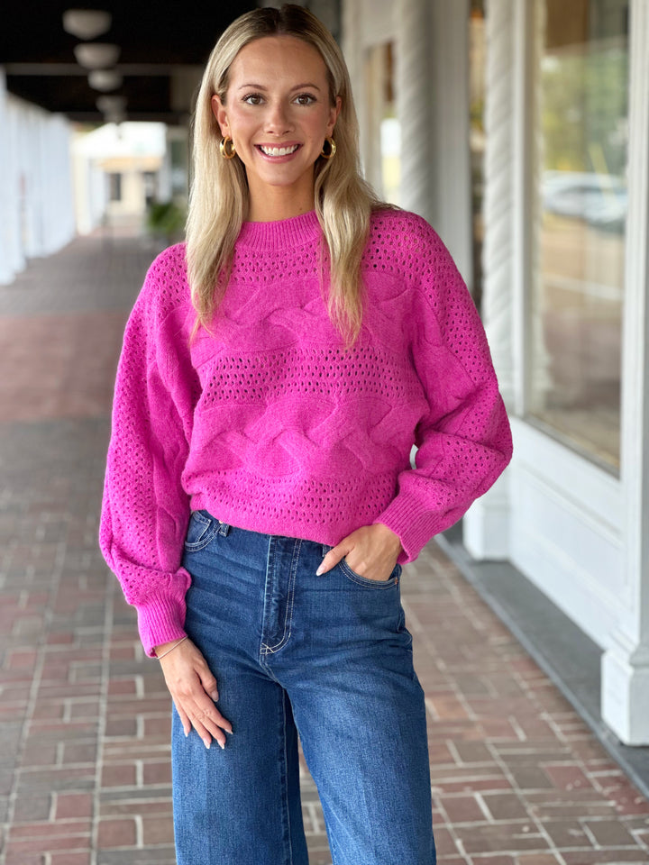 Staying Cozy Sweater in Pink