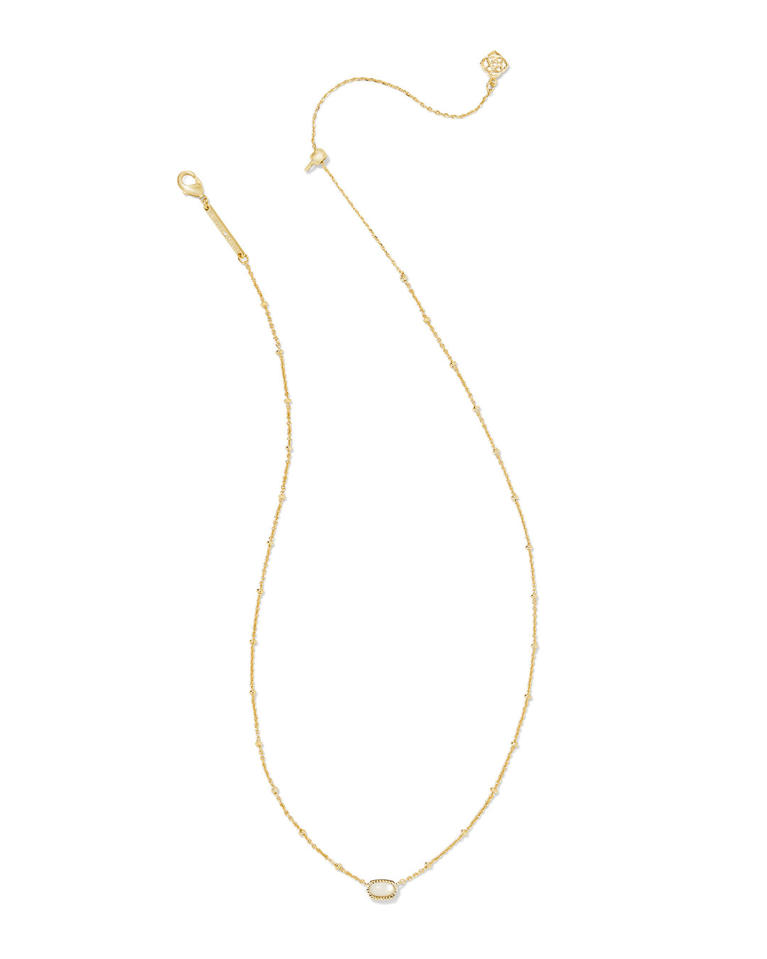 Kendra Scott Mini Elisa Gold Satellite Short Pendant Necklace in Ivory