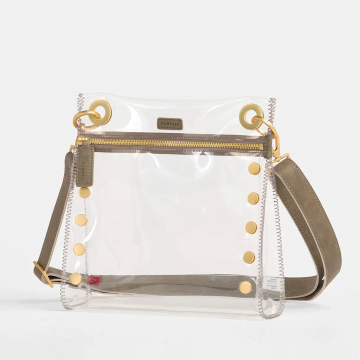 Hammitt Tony Medium Clear Bag in Pewter and Brushed Gold