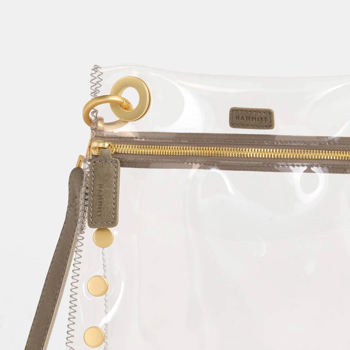 Hammitt Tony Medium Clear Bag in Pewter and Brushed Gold