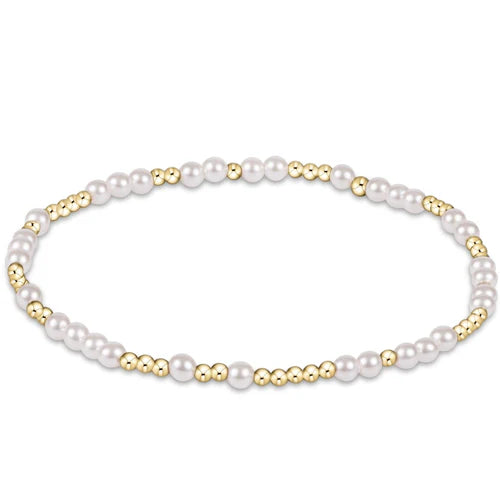 enewton hope unwritten 3mm bead bracelet - pearl