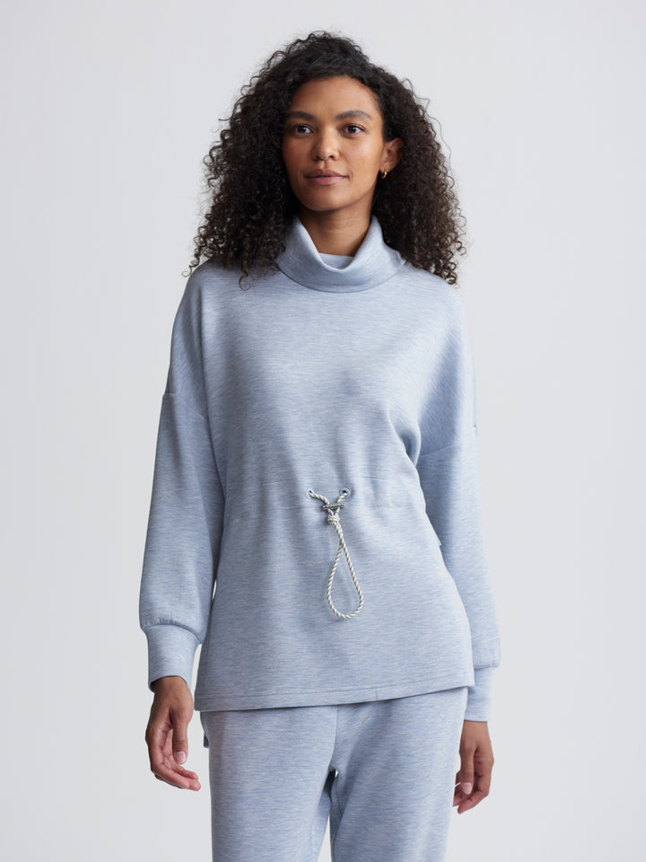 Varley Freya Sweat in Blue Marl