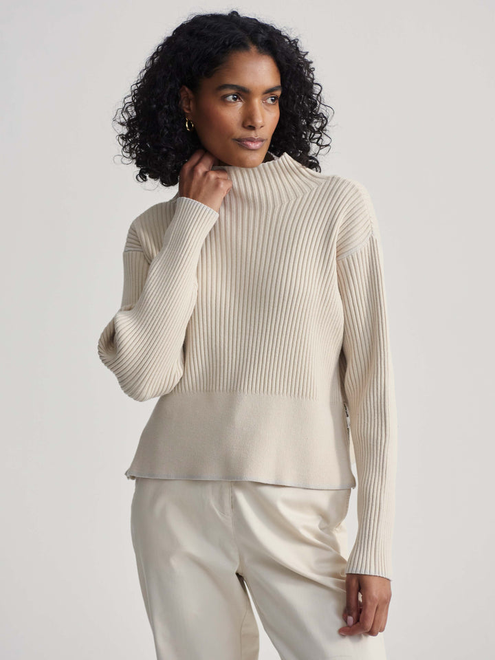 Varley Hagen 2.0 Boxy Mock Sweater in Rainy Day