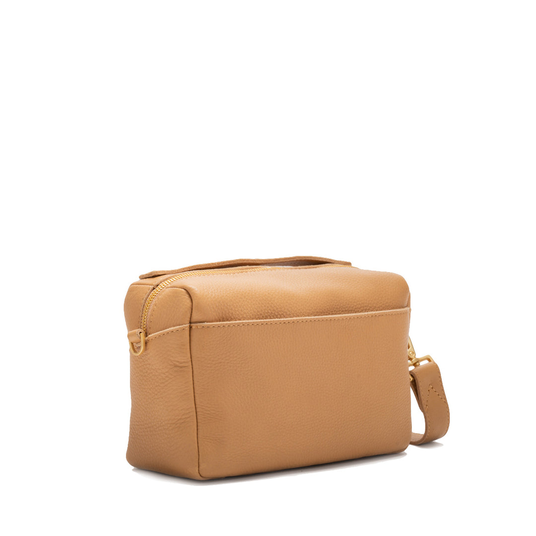 Hammitt Evan Leather Crossbody Bag Toast Tan/Brushed Gold