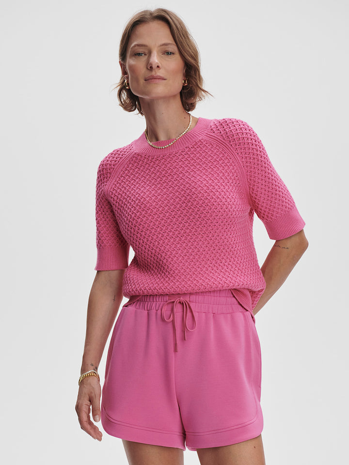 Varley Lucy Knit Top in Ibis Rose