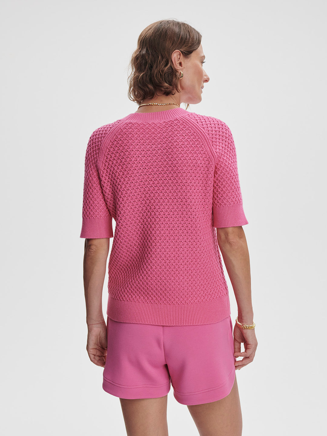 Varley Lucy Knit Top in Ibis Rose