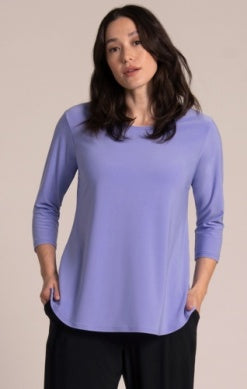 Sympli Go To Classic T Relax 3/4 Sleeve in Jacaranda