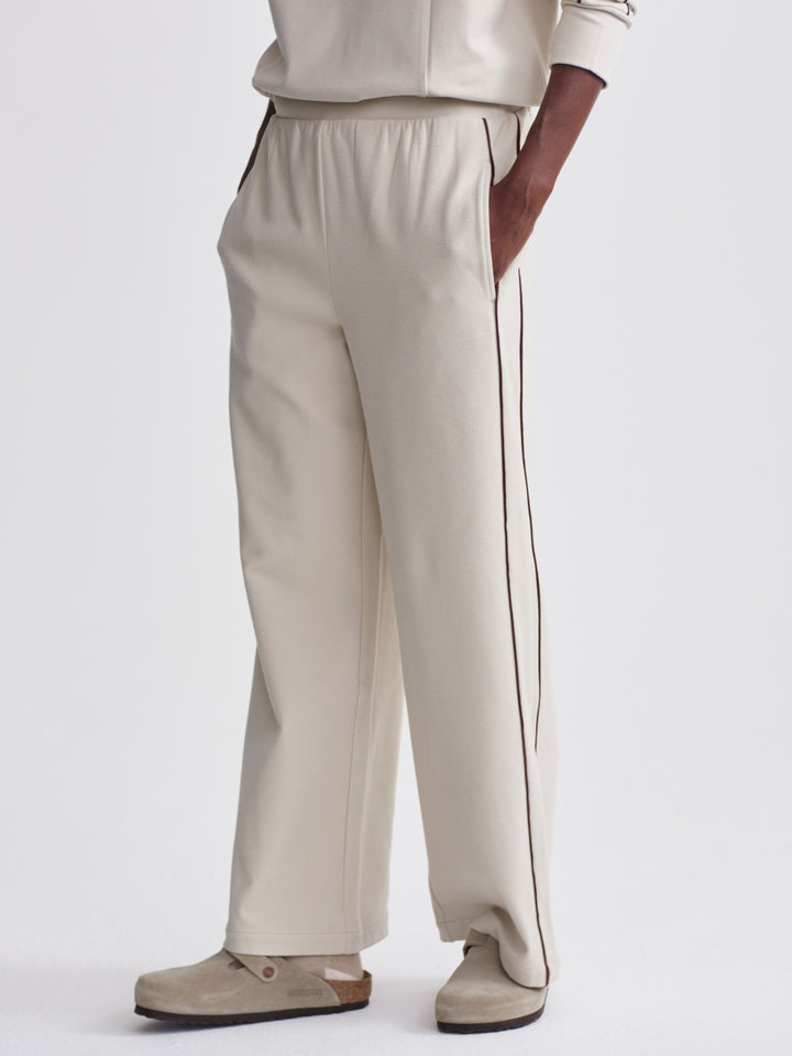 Varley Brushed Rib Wide Leg Pant 30" in Cement Marl