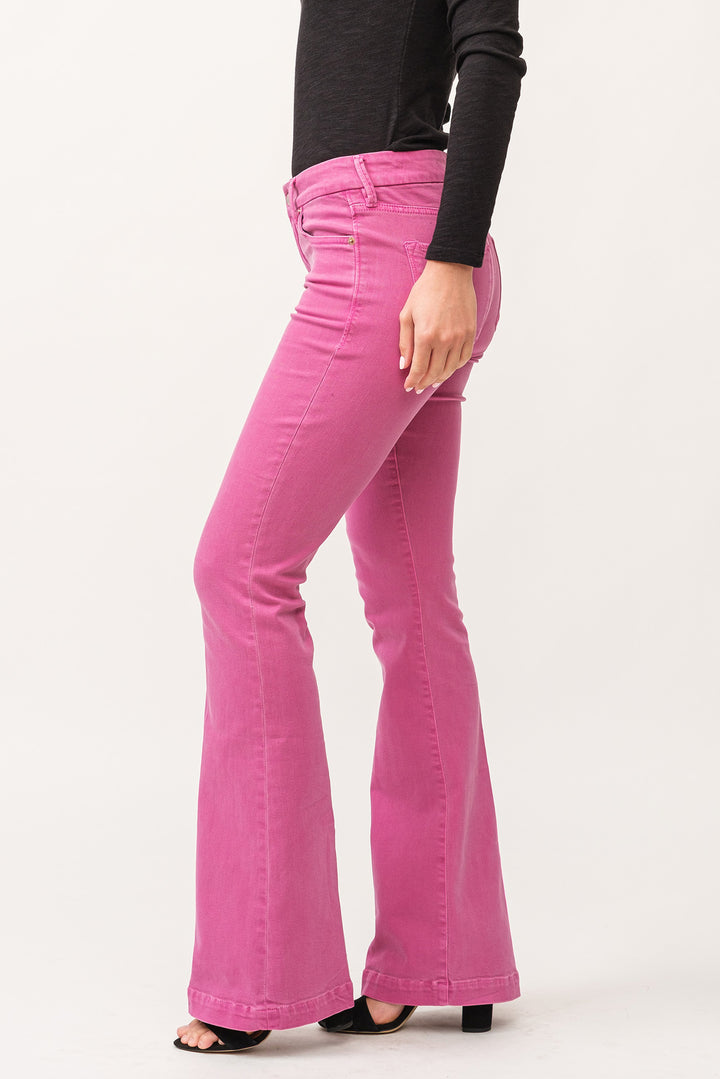 Dear John Rosa High Rise Flare Leg Pant in Dahila Mauve