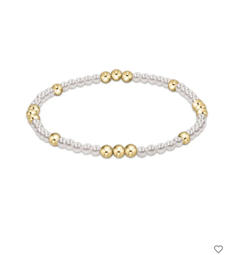 Enewton "Worthy" Pattern 3mm Bead Bracelet-Pearl